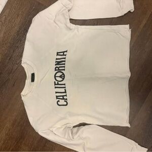 California Graphic Crewneck Sweater - Cream